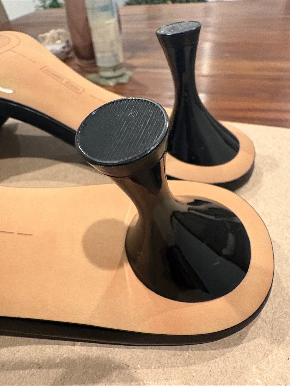 Vince Camuto Black Padded Strap Square-Toe Slide Sandals - Picture 4 of 4